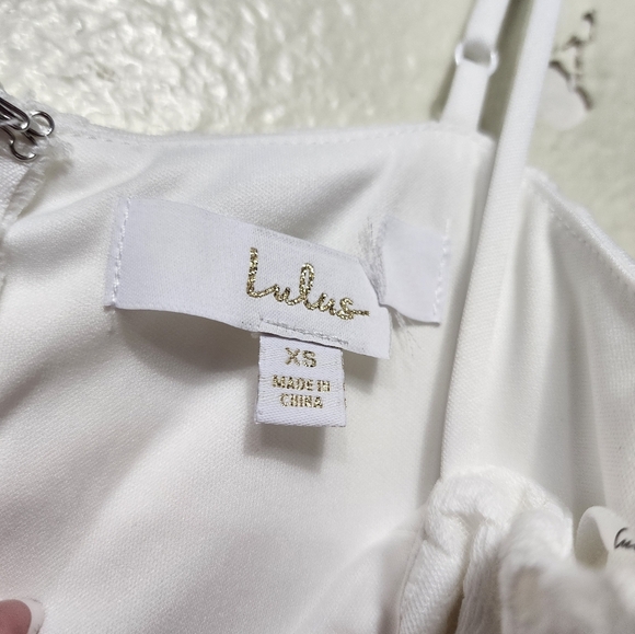 Lulus My Kind of Forever White Mesh Floral Embroidered Maxi Dress XS Wedding - Picture 14 of 14